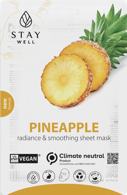 Stay Well Pineapple Radiance & Smoothing Sheet Mask