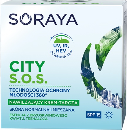 Soraya City S.O.S. Moisturising Cream-Shield For Normal To Combination Skin SPF 15