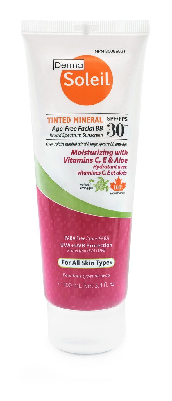 DermaSoleil Tinted Mineral Age-free Facial BB Broad Spectrum Sunscreen SPF 30+