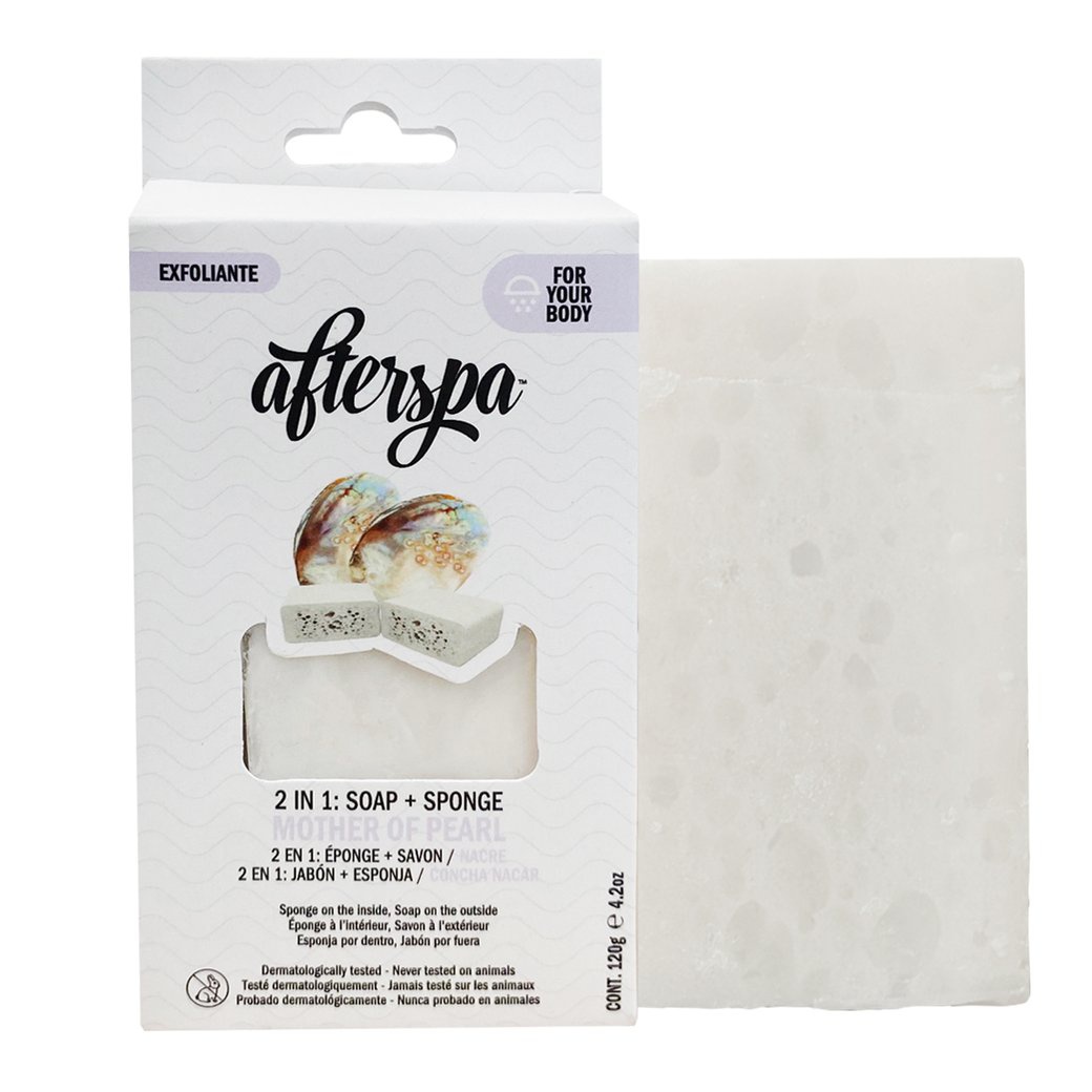 Afterspa 2 In 1: Soap + Sponge Mother Of Pearl