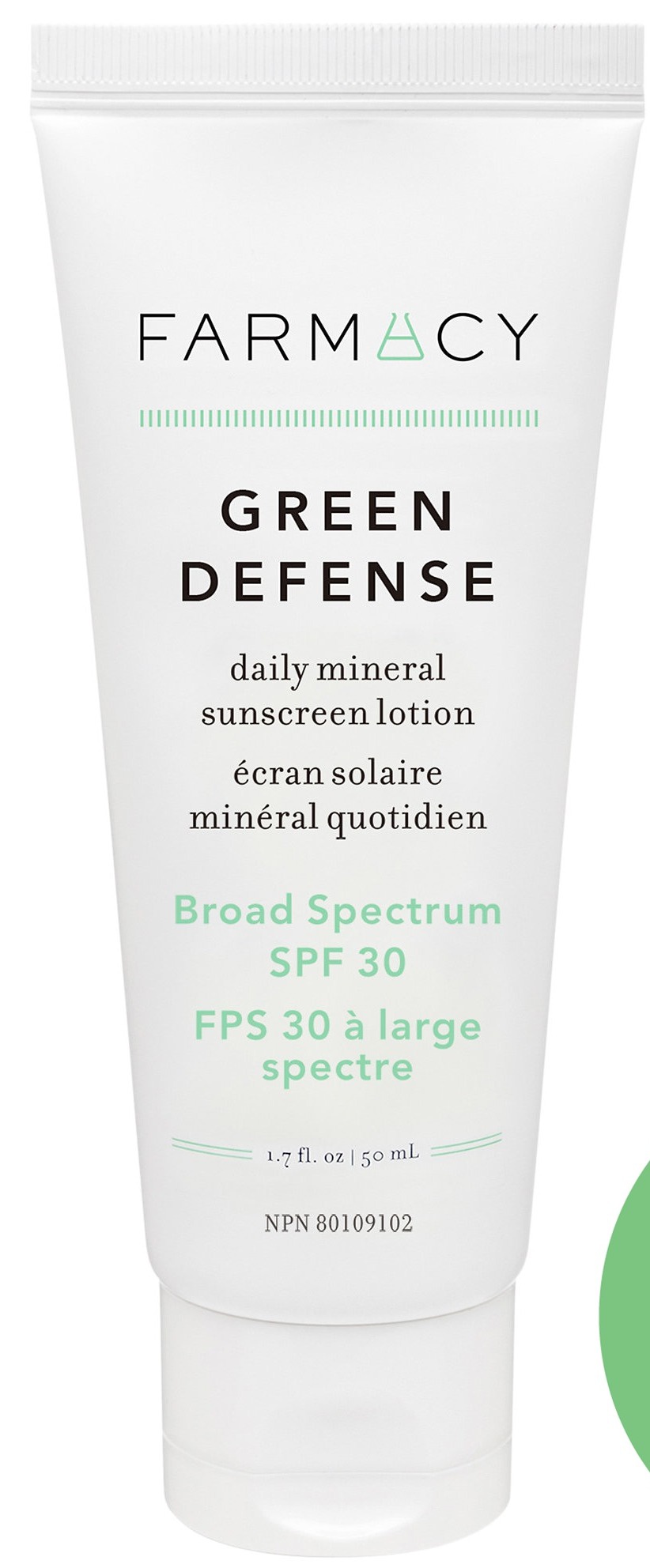 Farmacy Green Defense Daily Mineral Sunscreen Lotion Broad Spectrum SPF 30