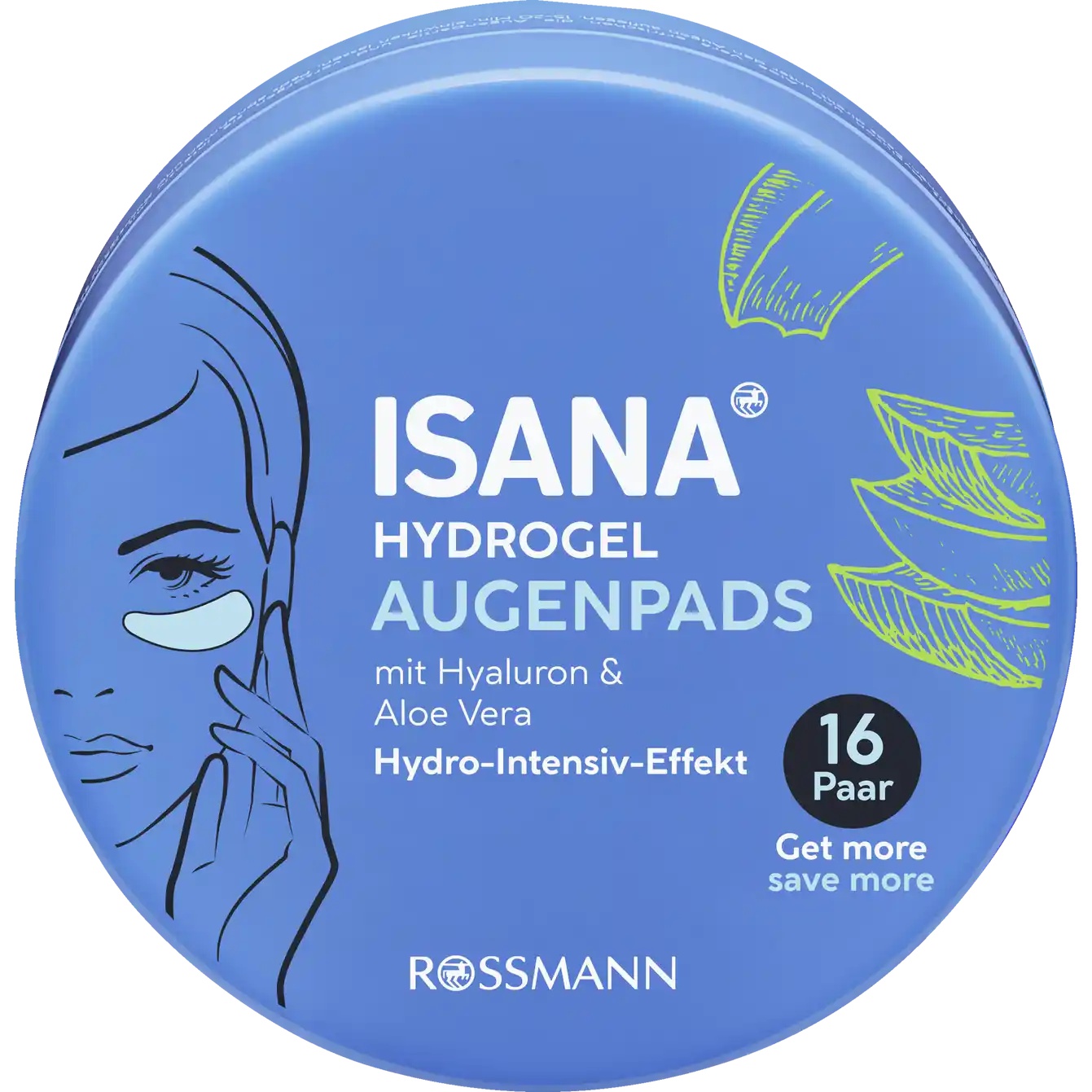 Isana Hydrogel Augenpads Mit Hyaluron & Aloe Vera