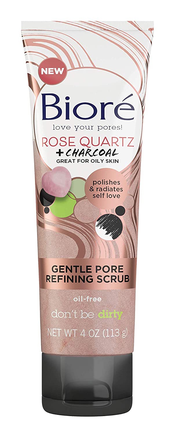 Biore Rose Quartz And Charcoal Scrub