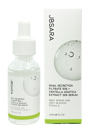 JBSARA jbsara Snail Secretion Filtrate 50% + Centella Asiatica Extract 35% Serum