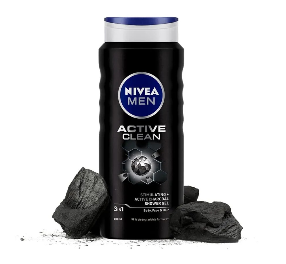 Nivea 3in1 Active Charcoal Shower Gel