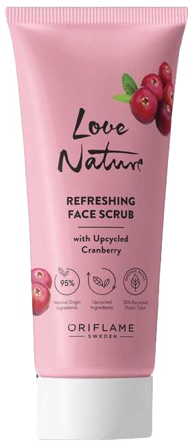 Oriflame Love Nature Refreshing Face Scrub With Upcycled Cranberry