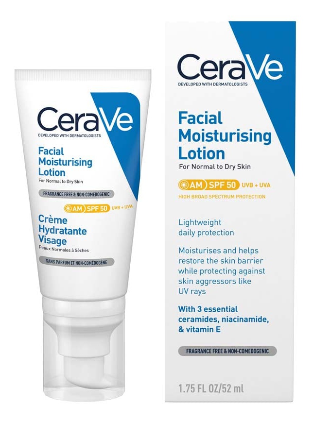 CeraVe Facial Moisturising Lotion SPF50 UVB+UVA