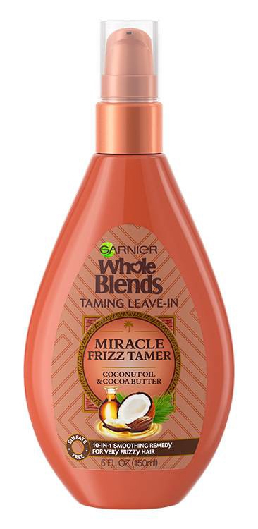 Garnier Whole Blends Miracle Frizz Tamer 10-In-1 Coconut Leave-In Treatment