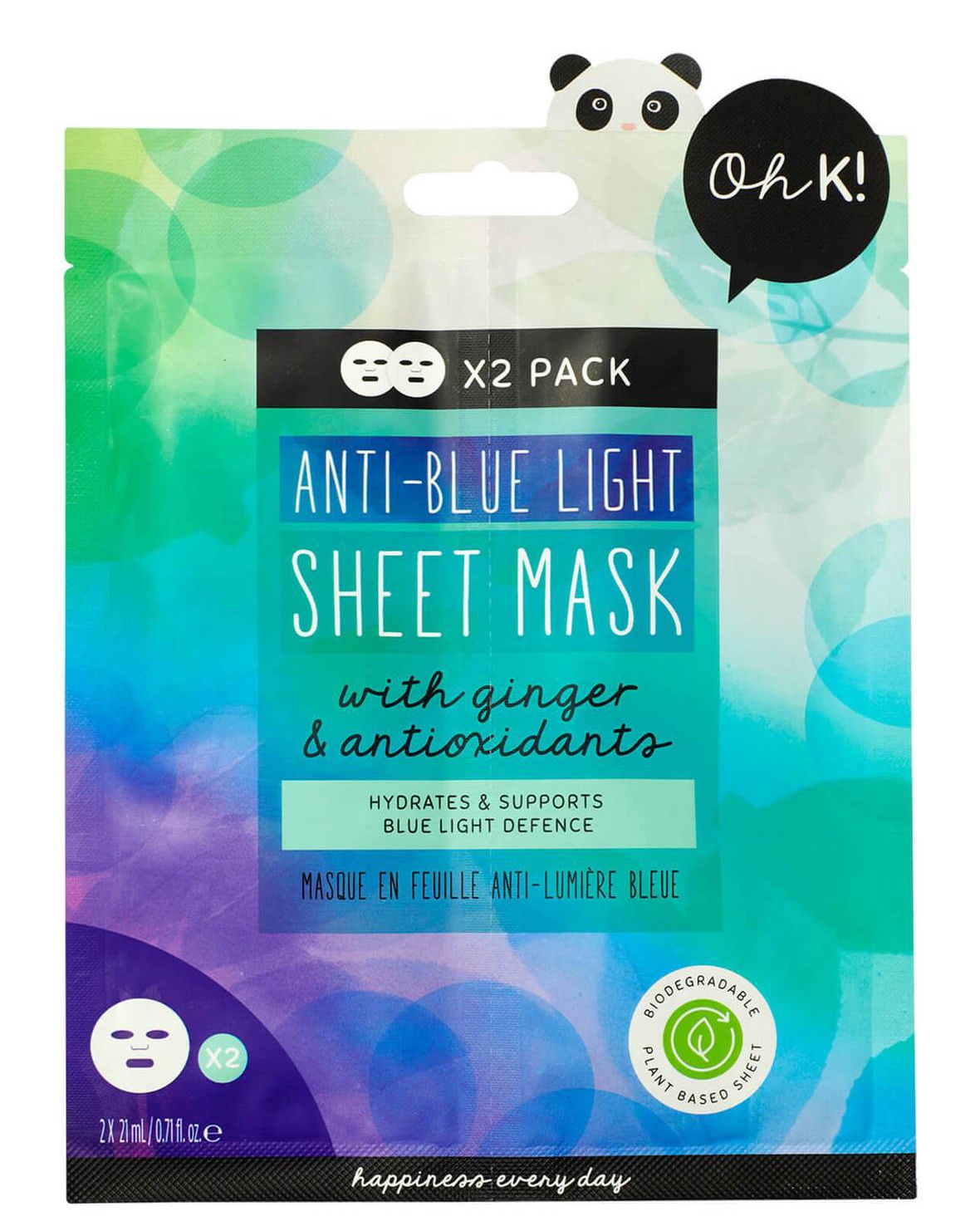 OhK! Anti-blue Light Sheet Mask With Ginger Antioxidants