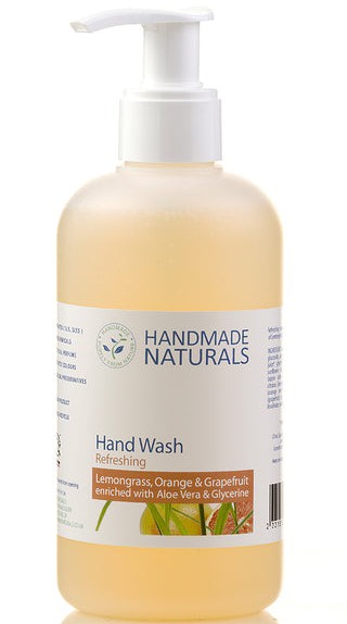 Handmade Naturals Natural Refreshing Hand Wash With Organic Aloe Vera, Lemongrass, Orange & Grapefruit