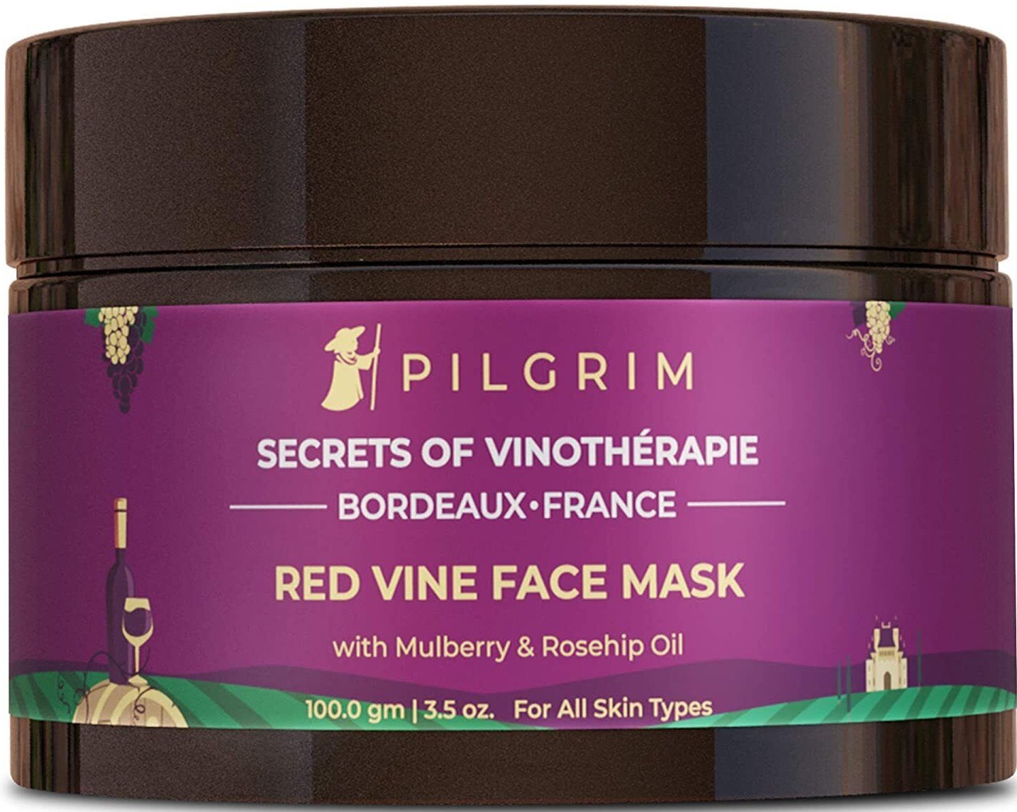 Pilgrim Red Vine Face Mask With Mulberry & Rosehip Oil