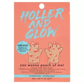 Holler and glow Hydrating Hand Mask Peach