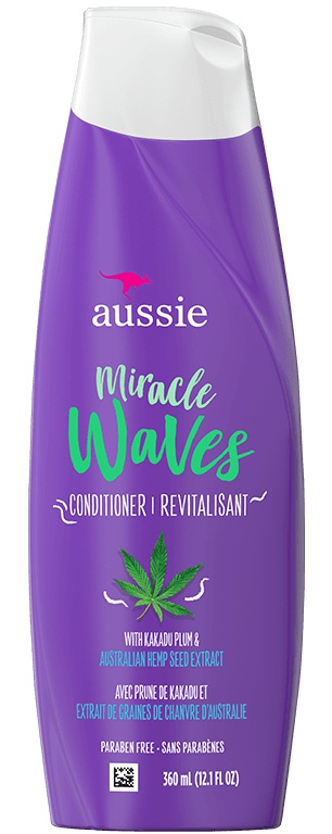 Aussie Miracle Waves Anti-frizz Hemp Paraben-free Conditioner