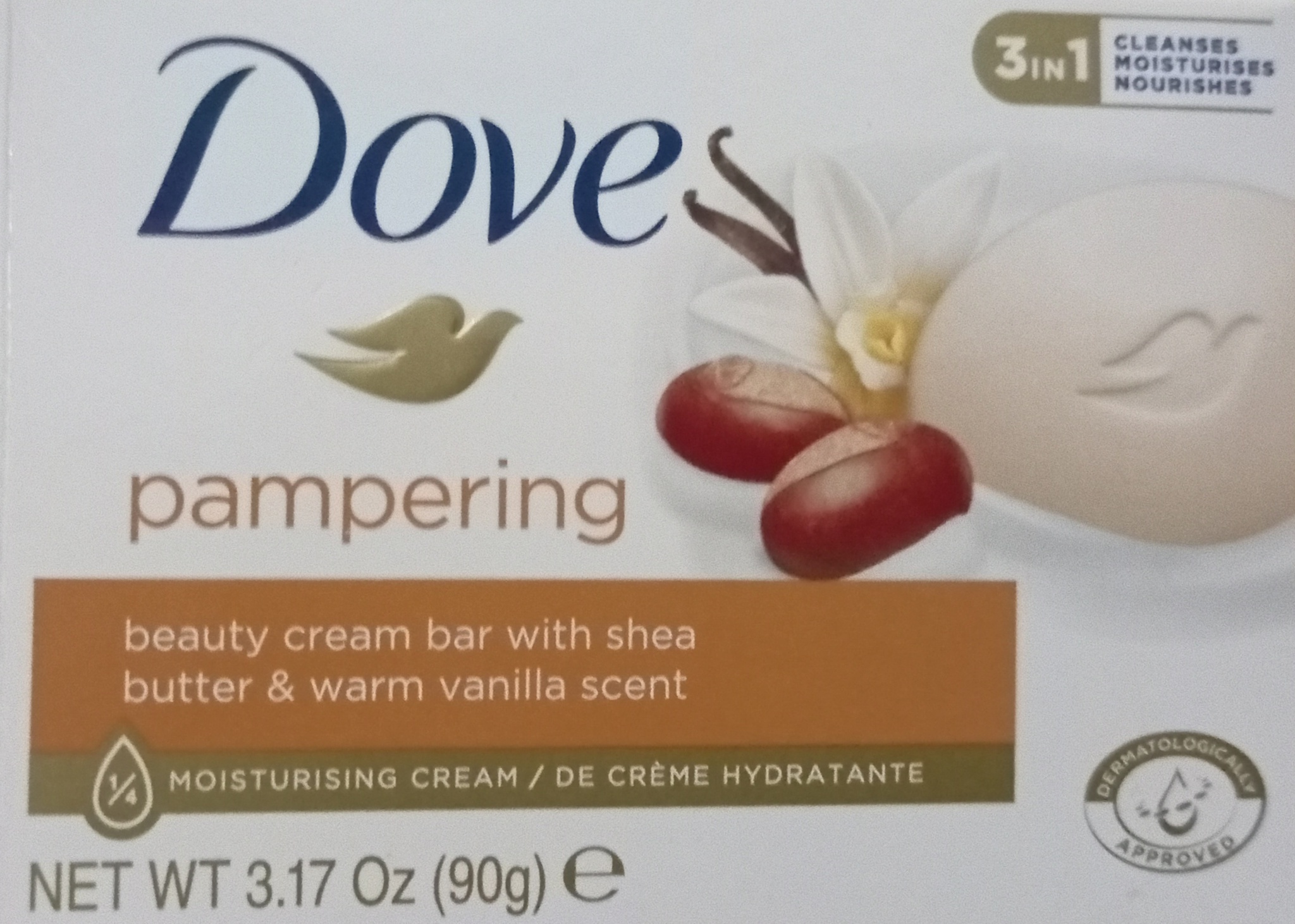 Dove Pampering Beauty Cream Bar With Shea Butter & Warm Vanilla Scent