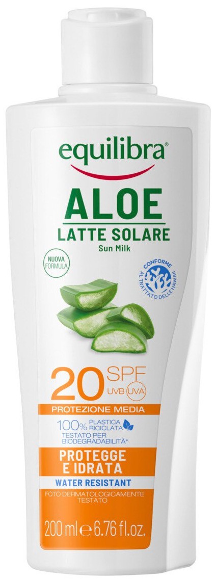 Equilibra Aloe Latte Solare Sun Milk SPF 20