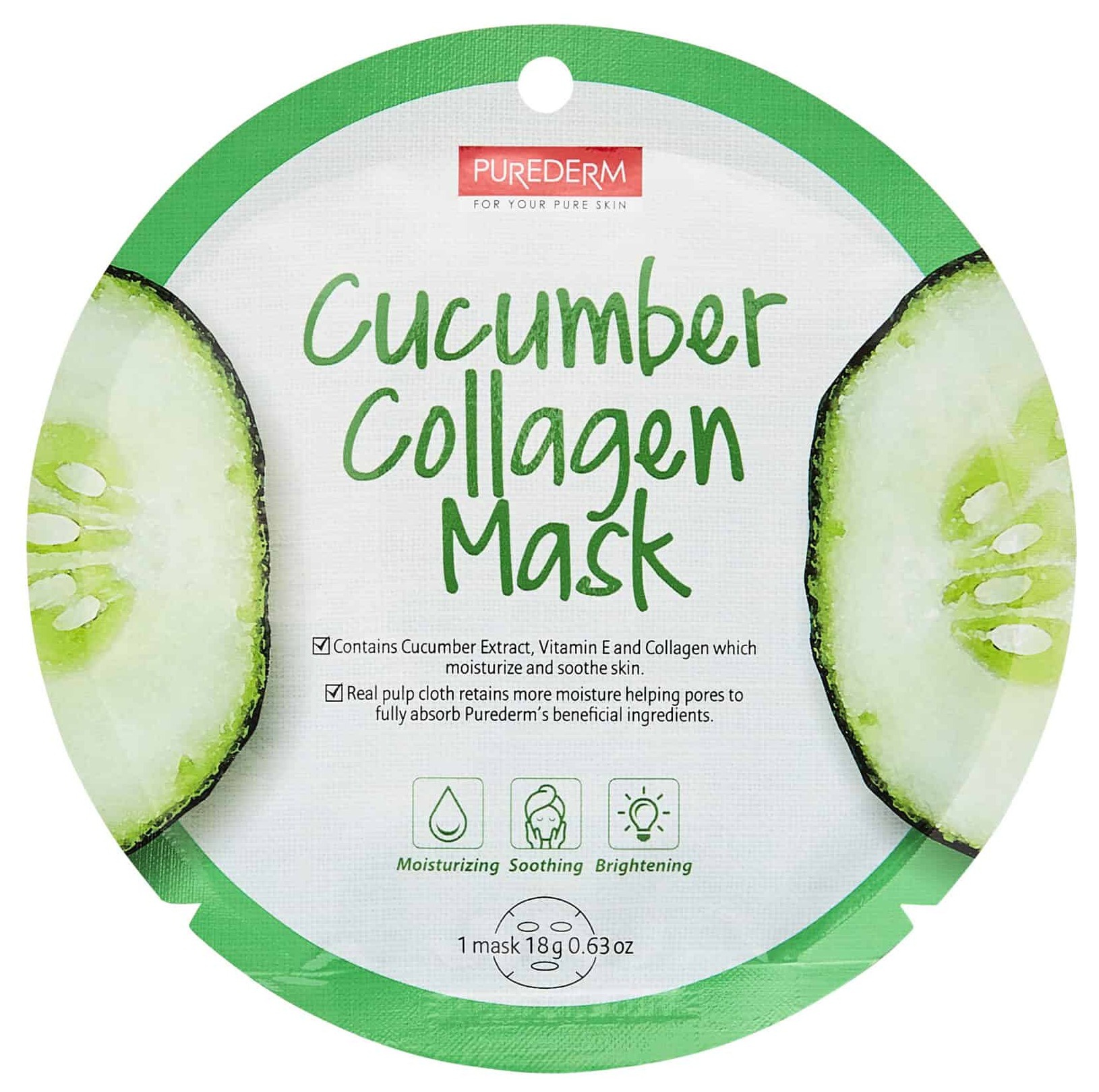 PUREDERM Cucumber Collagen Mask