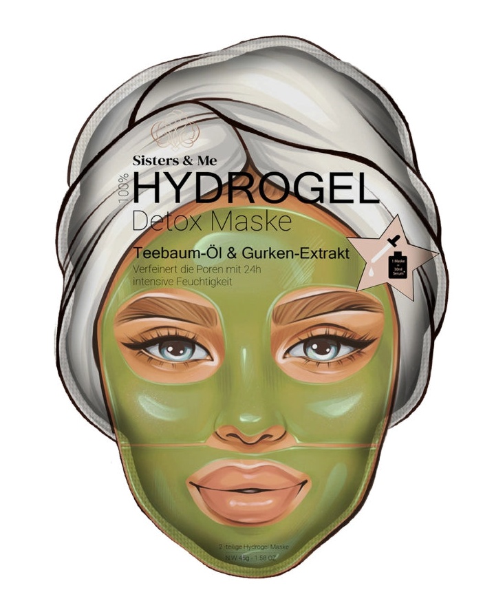 Sisters & Me Hydrogel Detox Maske Mit Teebaum-öl & Gurken-extrakt