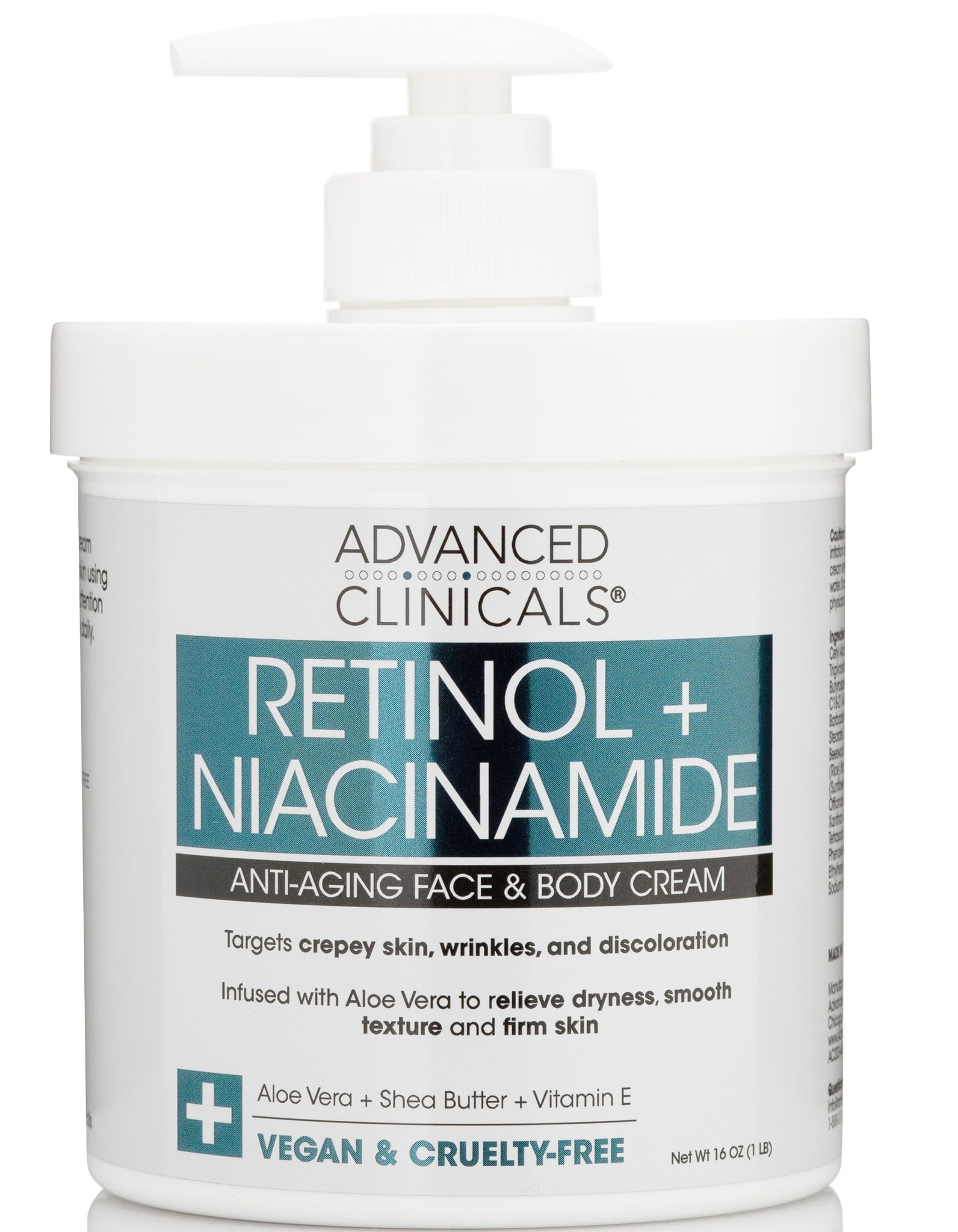 Advanced Clinicals Retinol And Niacinamide Anti-aging Face And Body Cream