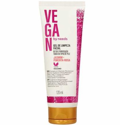 Vegan By Needs Gel De Limpeza Facial Vegan By Needs Jasmim E Pimenta Rosa
