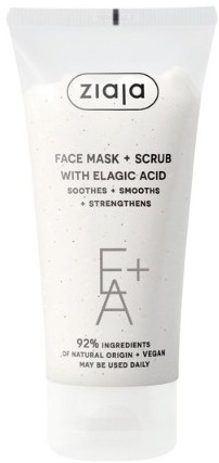 Ziaja Face Mask + Scrub With Elagic Acid