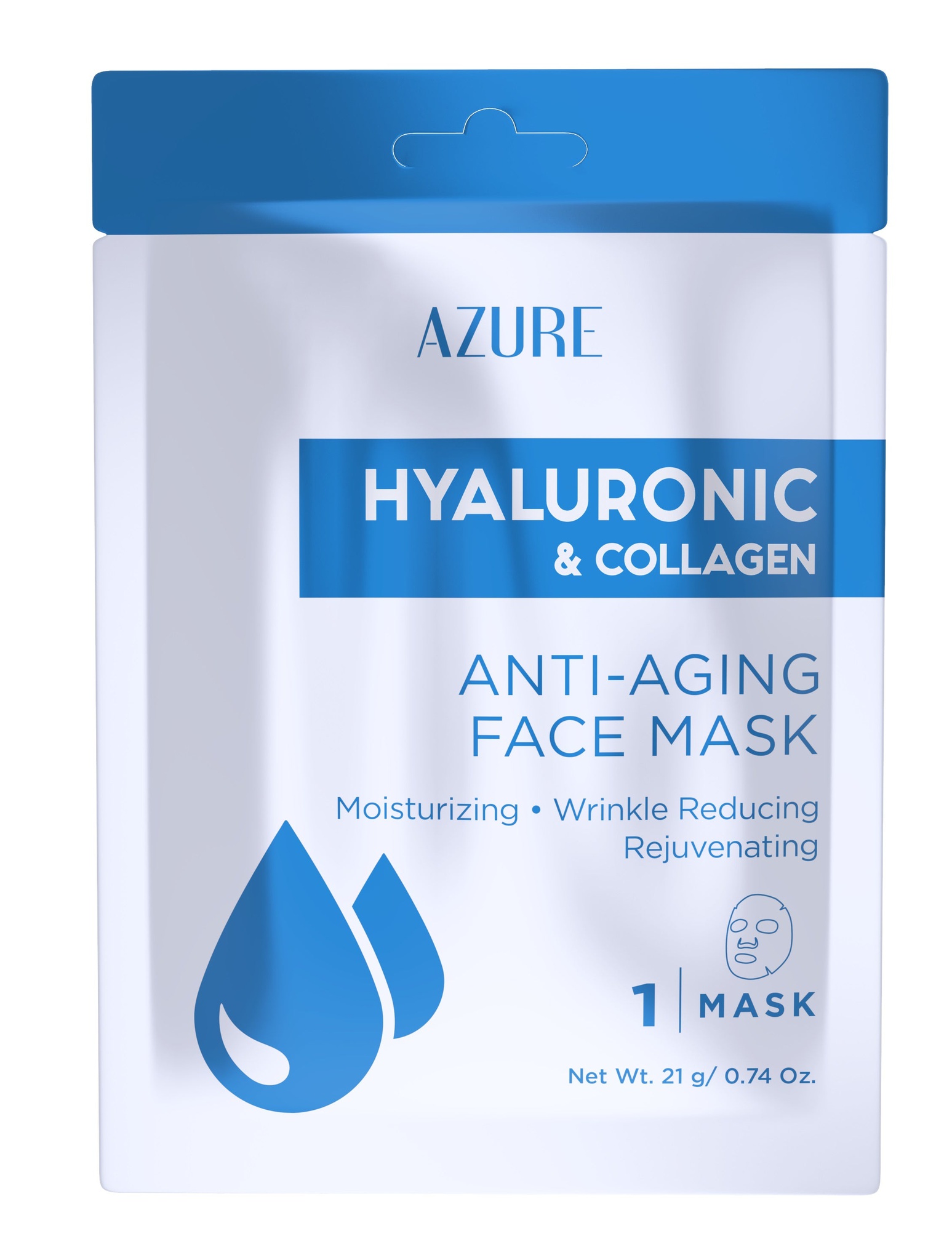 Azure Hyaluronic & Collagen Anti-aging Face Sheet Mask