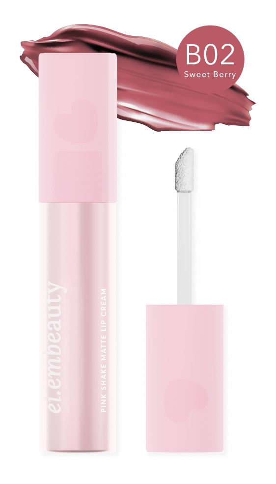 Eiem Beauty Pink Shake Matte Lip Cream B02 Sweet Berry