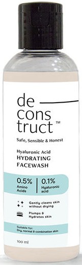 Deconstruct Hyaluronic Acid Hydrating Face Wash - 0.5% Amino Acids + 0.1% Hyaluronic Acid
