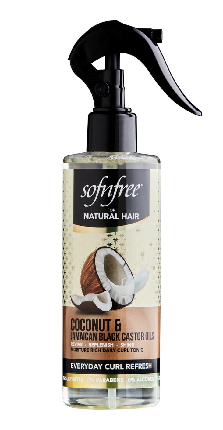 Soft n free Sofnfree Coconut And Jamaican Black Castor Oil For Everyday Curl Refresh