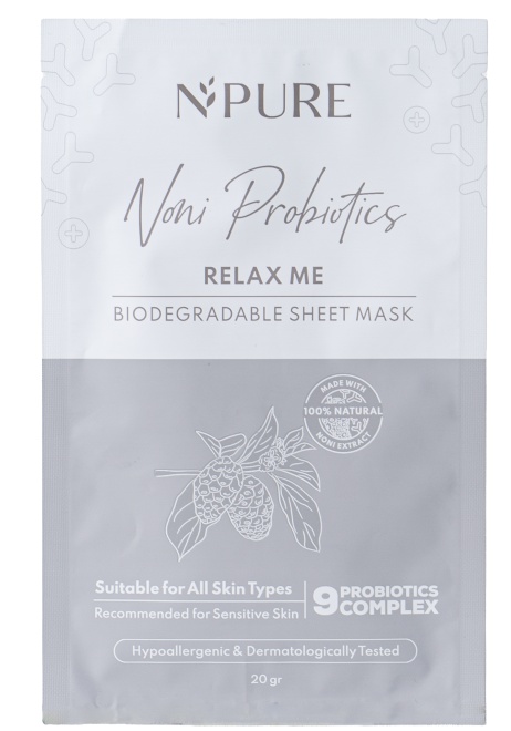 n'pure Noni Probiotics Relax Me Biodegradable Sheet Mask