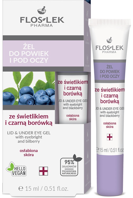 Floslek Lid & Under Eye Gel With Eyebright And Bilberry ingredients ...