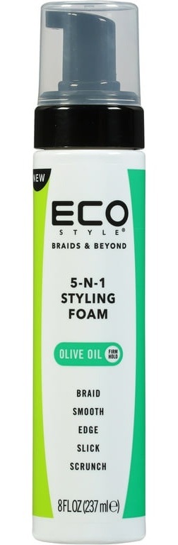 Eco Style Estyle 5n1 Styling Foam 8 Oz, All Hair Types, Unisex