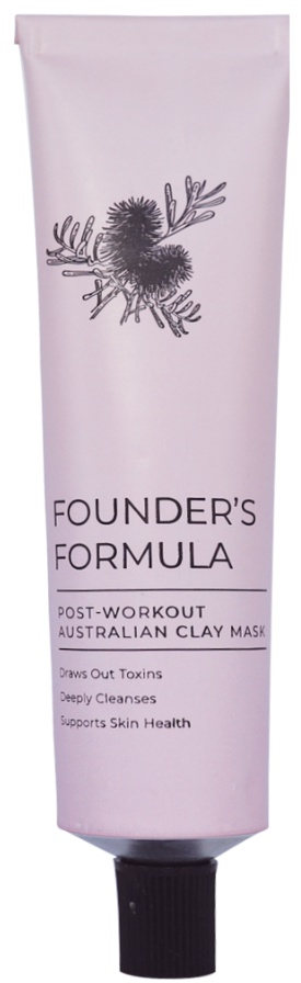 Founder's Formula Post-workout Australian Clay Detox Mask For Clear Skin - With Muslin Cleansing Cloth
