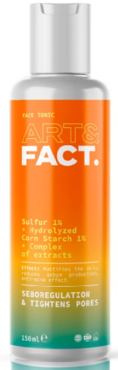 ART&FACT. Facial Tonic With Sulfur, Corn Starch And A Complex Of Extracts