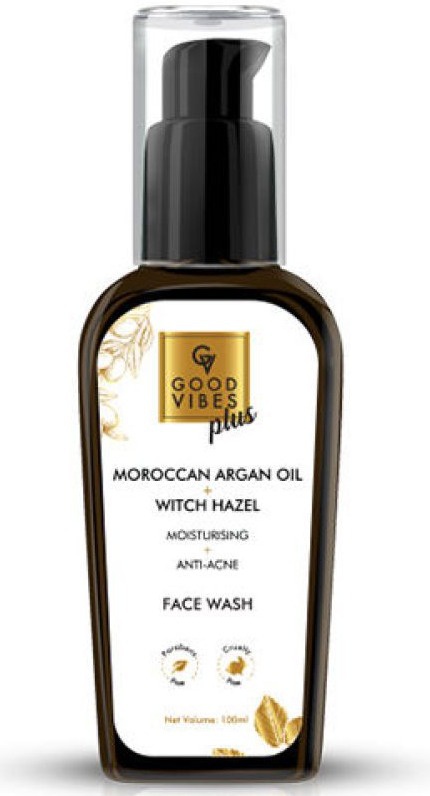 Good Vibes Plus Moroccan Argan Oil + Witch Hazel - Moisturizing + Anti-Acne Facewash