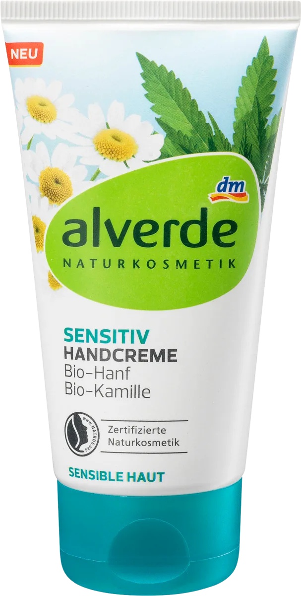 alverde Sensitiv Handcreme Bio-Hanf Bio-Kamille