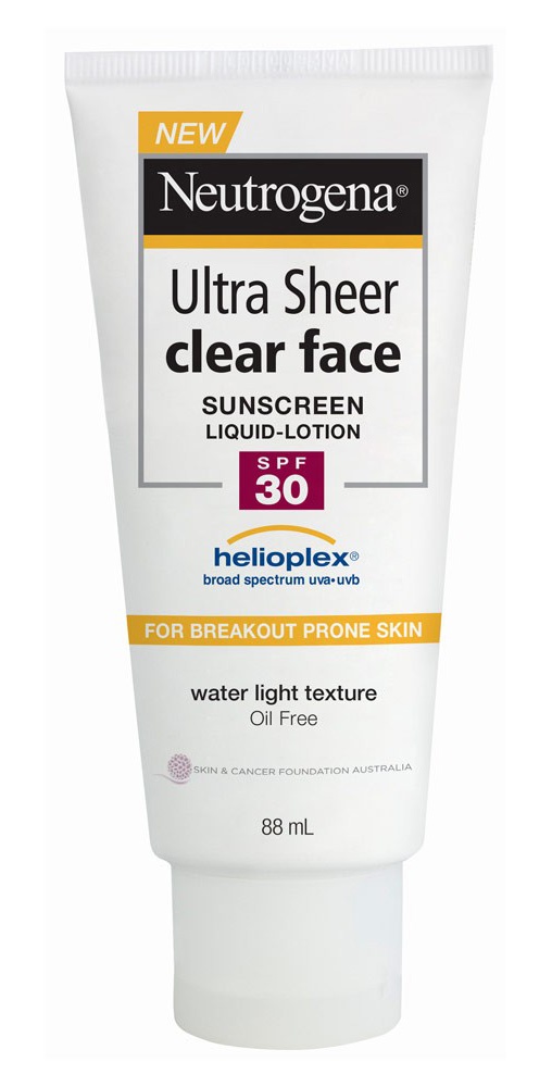Neutrogena Ultra Sheer Clear Face Sunscreen Lotion Spf 30