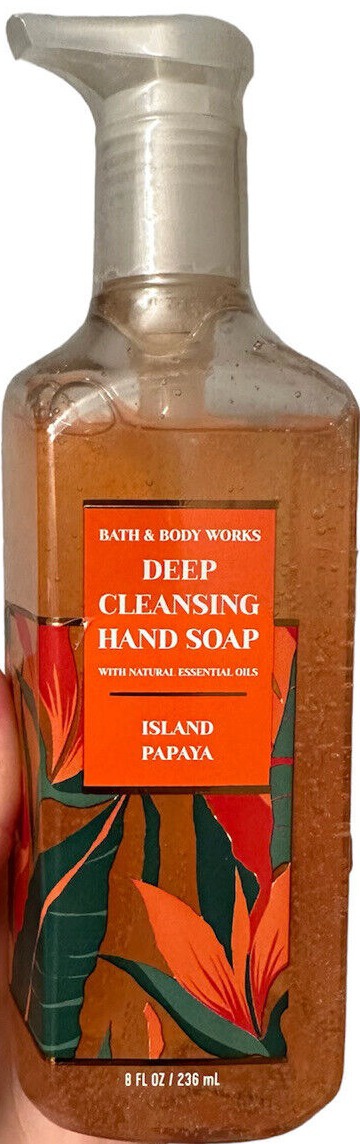 Bath & Body Works Island Papaya Deep Cleansing Hand Soap With Natural Essential Oils