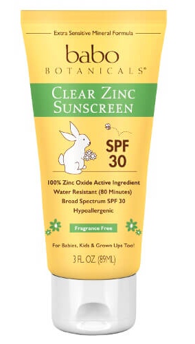 Babo Botanicals Clear Zinc Sunscreen Lotion Spf 30 - Fragrance Free