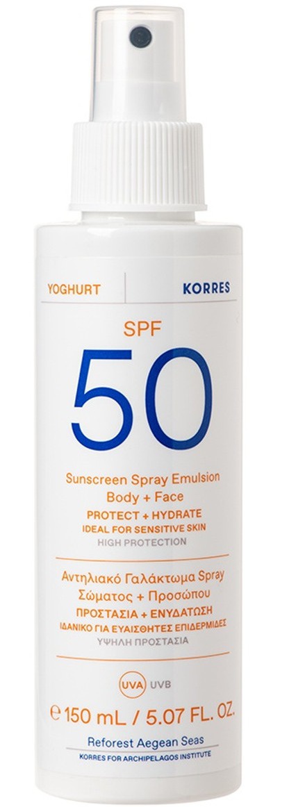 Korres Yoghurt Sunscreen Spray Emulsion Body + Face SPF 50