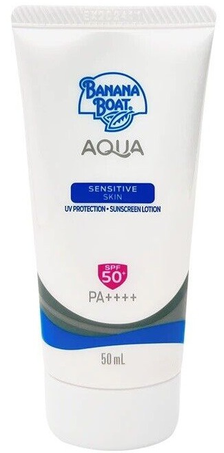 Banana Boat Aqua Sensitive Skin UV Protection Sunscreen Lotion SPF50+ Pa++++