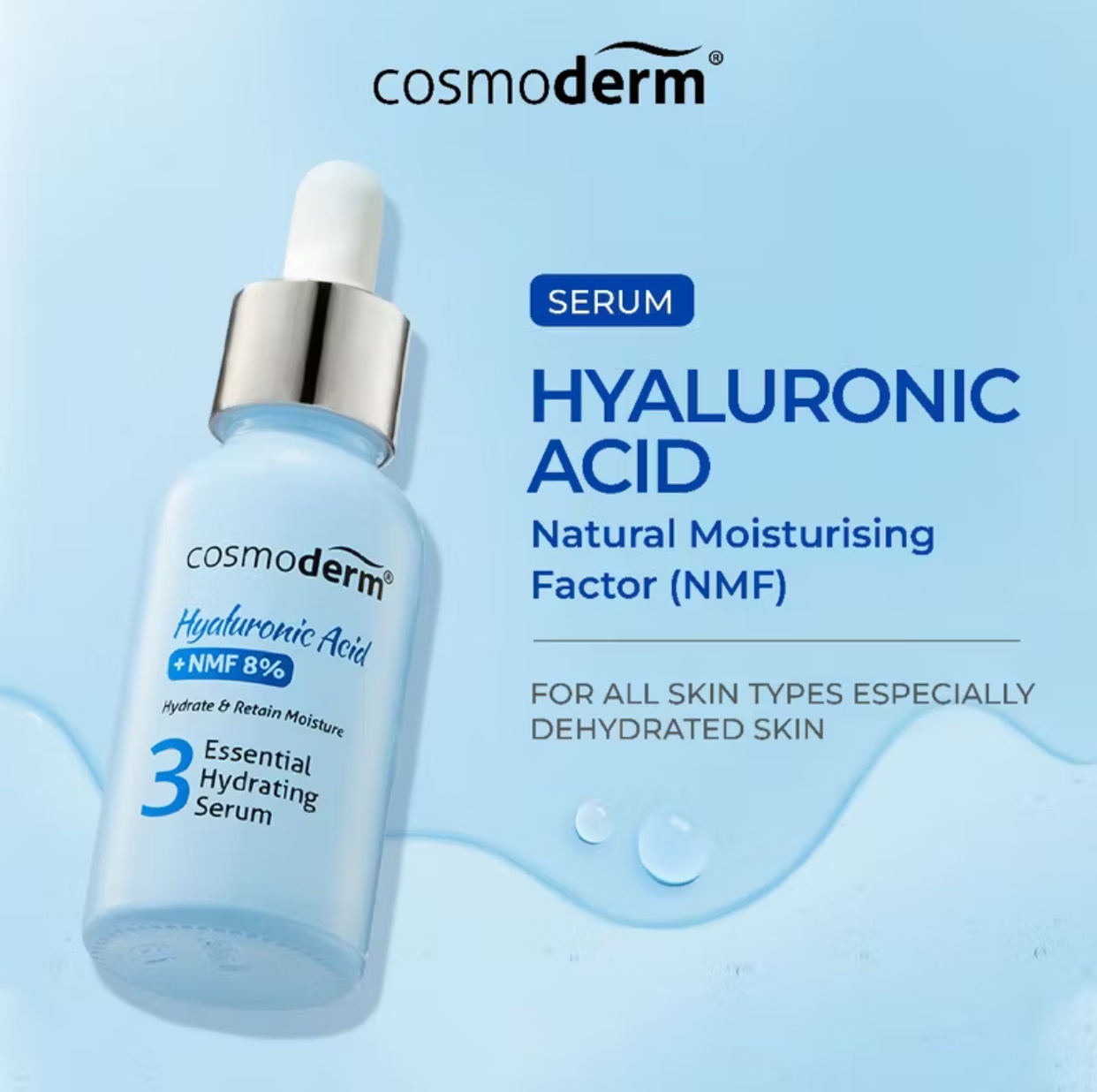 cosmoderm ￼hyaluronic Acid Essential Hydrating Serum