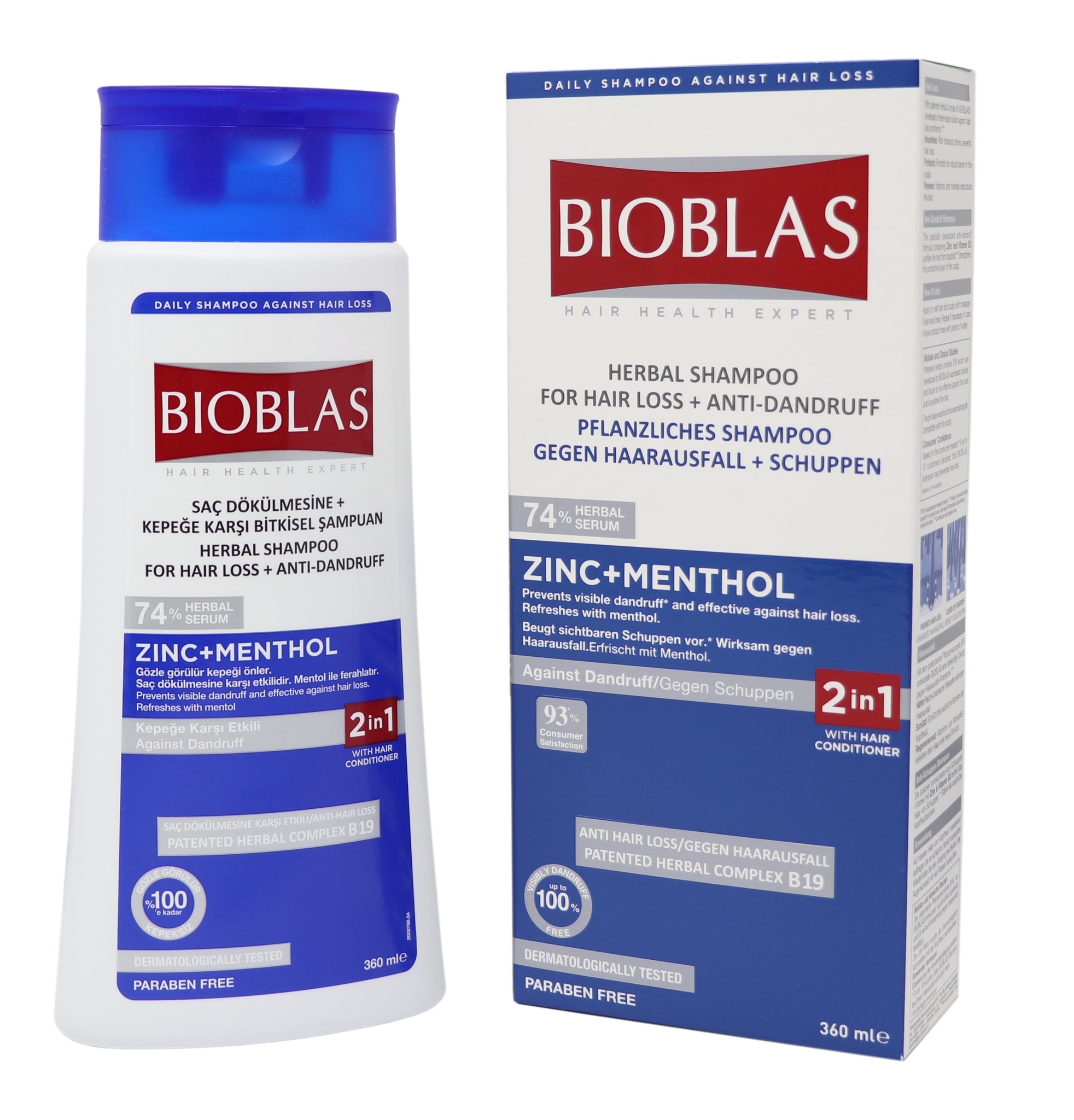 Bioblas Zinc + Menthol Shampoo
