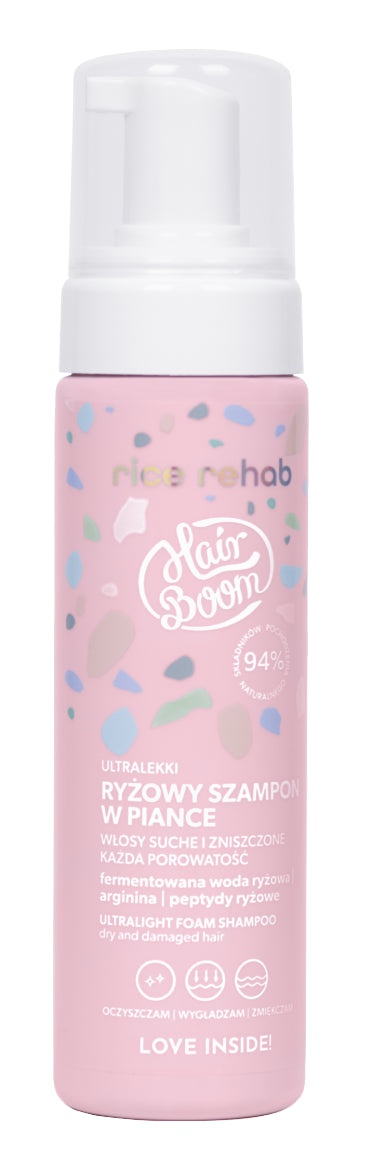 BodyBoom Hair Boom Rice Rehab Ultralight Foam Shampoo