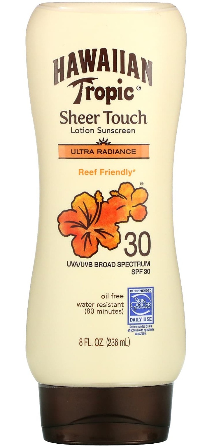 Hawaiian Tropic Sheer Touch, Lotion Sunscreen, Ultra Radiance, SPF 30