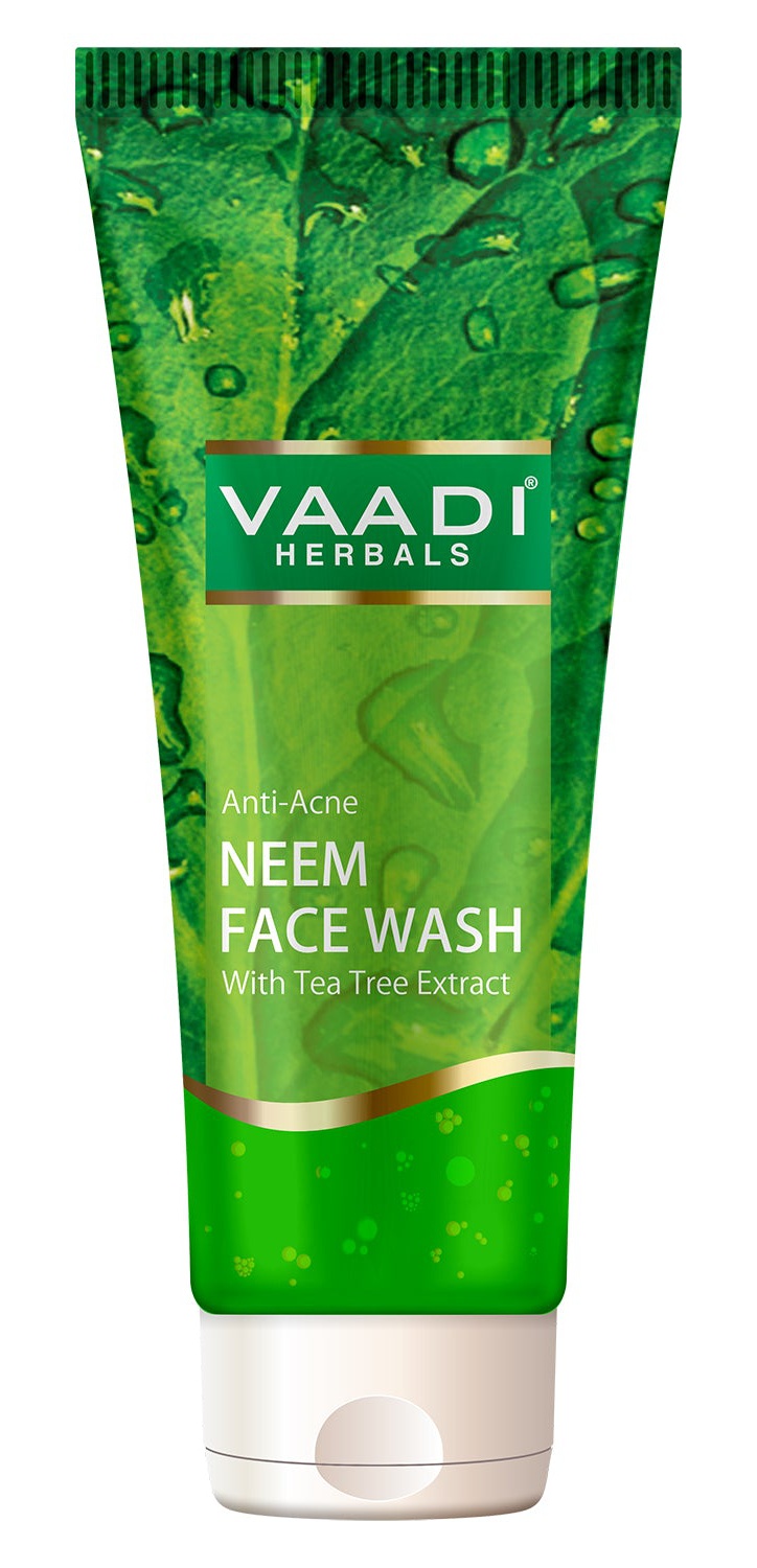 Vaadi Herbals Anti Acne Organic Neem Face Wash With Tea Tree Extract - Controls Acne - Heals Skin