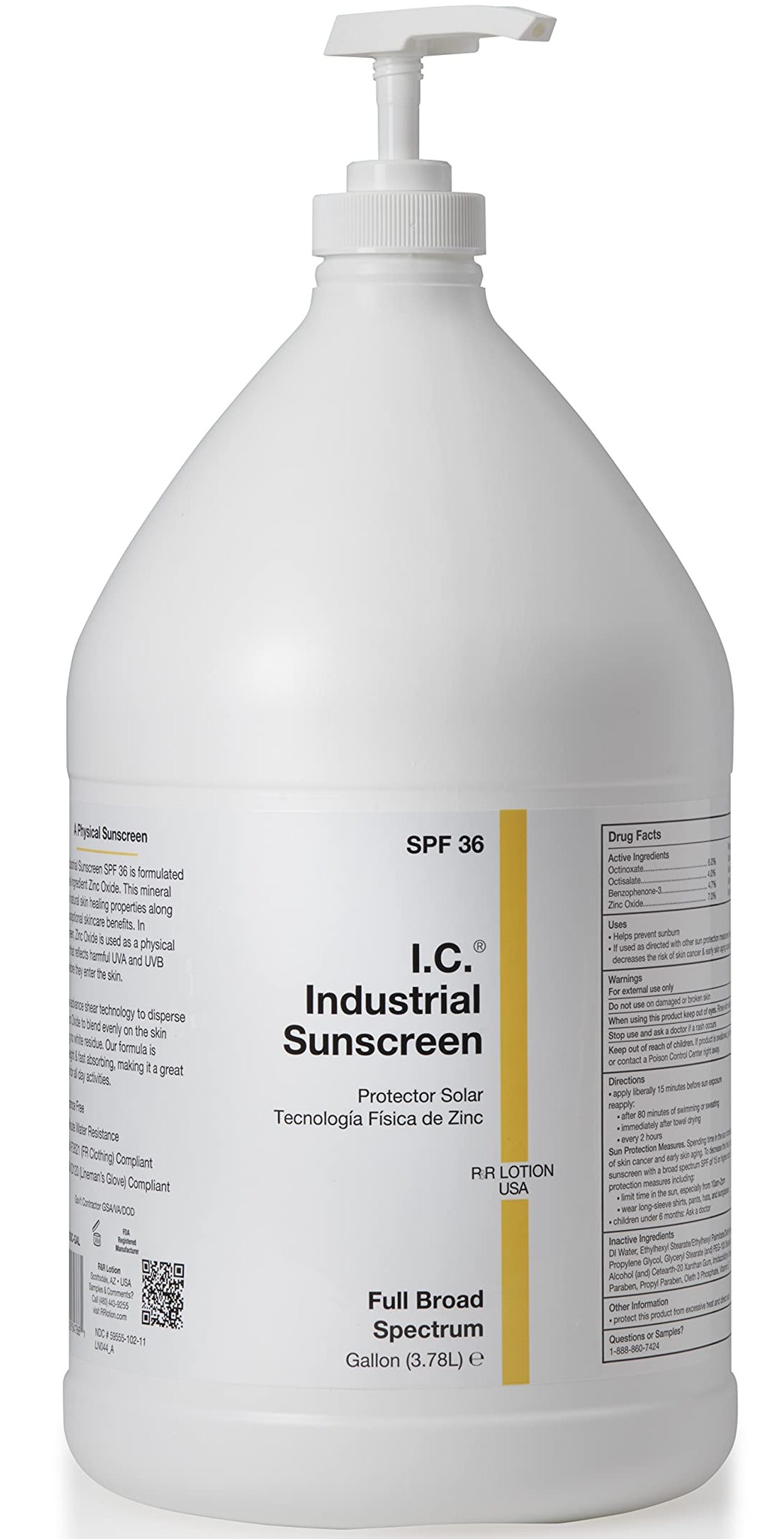 R&R Lotion Industrial Zinc Oxide Sunscreen SPF 36