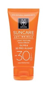 Apivita Anti-Wrinkle Light Texture Face Cream Spf 30 - High Protection