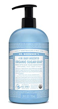 Dr Bronner Baby Unscented Organic Sugar Soap