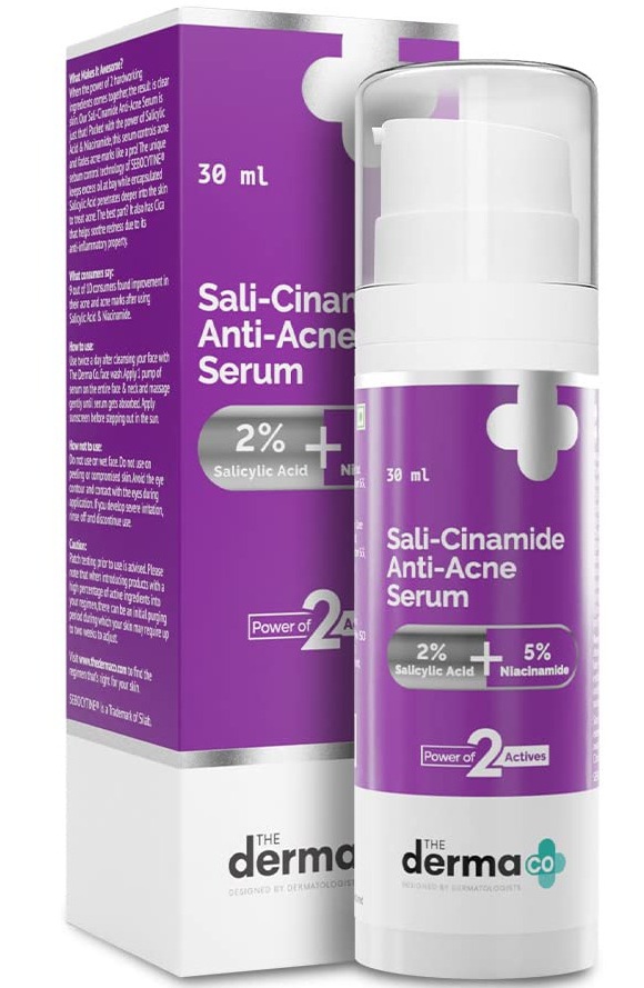 The derma CO Sali-cinamide Anti-acne Serum With 2% Salicylic Acid & 5% Niacinamide