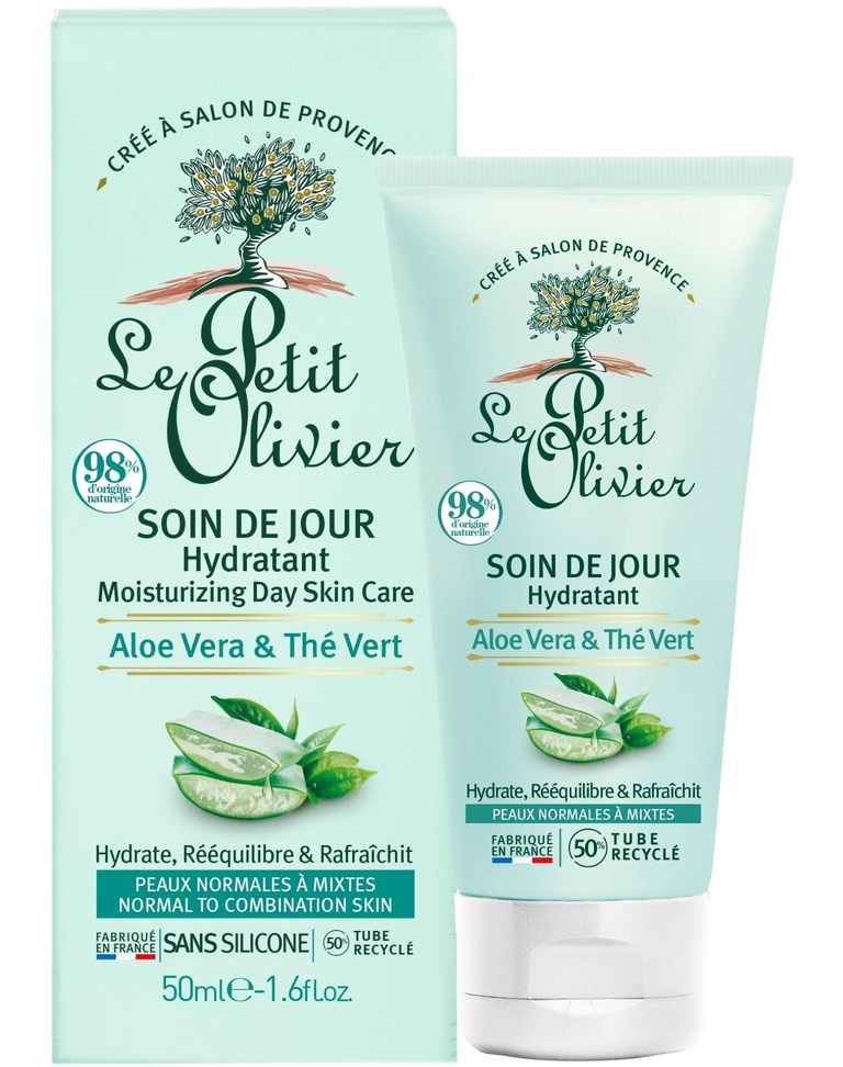 Le petit olivier Soin De Jour - Hydratant - Aloe Vera & Thé Vert